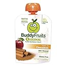 Buddy Fruits Pure Blended Fruit To Go, Apple and Cinnamon, 3.2-Ounce Packages (Pack of 18)