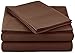 Amazon Basics Lightweight Super Soft Easy Care Microfiber 3-Piece Bed Sheet Set with 14-Inch Deep Pockets, Twin XL, Solid, Chocolate