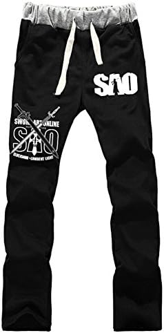 Adult Sword Art Online Cosplay Kazuto Double Sword Anime Sweatpants Black Grey