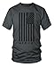 Big Black American Flag Distressed Merica' T-Shirt