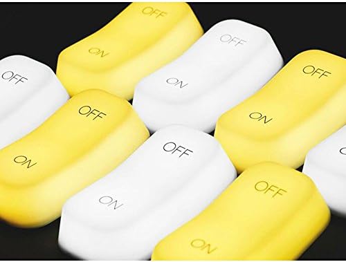 Ghaziman Creative awesome weight sensor night lamp LED On-Off Switch Lamp Night Light/Decorative Light/Mood Light for Nursery, Kids Room, Bedroom, Living Room (white and yellow(2pcs))