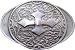 Mens MEDIEVAL OVAL CROSS Punk Rock Metal Belt Buckle
