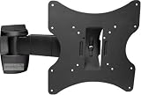 LCD TV FLAT SCREEN VESA WALL MOUNT BRACKET ARM, 3 WAY SWIVEL 30KG BLACK, 200x200mm 200x100mm 100x100mm