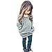 Sagton Toddler Kids Girls Outfit Clothes Warm Long Sleeve T-Shirt +Long Pants 1Set (3T) Gray