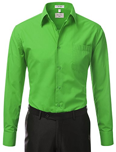 IDARBI Men's Classic French Convertible Cuff Button Up Regular-Fit Dress Shirt (37 Colors & 14 Sizes Available)