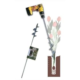 Heavy Duty Bulb and Bedding Plant Auger 28 In. Long by 2.75 In. Diam. by Better Garden Tools