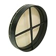 Bodhran, 18"x3.5", Fixed, Black, Cross
