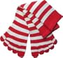 Feelmax Basic Toe Sock Red/White Men's Shoe Size 10 - 14