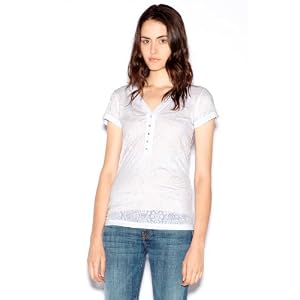 Buy Allen Allen Ladies Shortsleeve Henley With Bling by Allen Allen