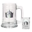 Los Angeles Kings NHL Boilermaker Set - Primary Logo by Great American Products