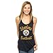 Junk Food Clothing NFL Pittsburgh Steelers Women's Retro Timeout Tank Top, XX-Large, Black Wash
