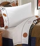 Classic Sports Twin Sheet Set (flat & fitted sheet and pillow case)