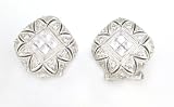14K White Gold 1.00 ctw Diamond Earrings