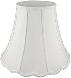 American Pride Lampshade Co. 01-78094116 Scallop Soft Tailored Lampshade, Shantung, White