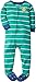 Carter's Baby Boys' Snug Fit Cotton Striped Footie (18 Months, Turquoise Monster)