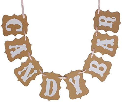 Candy Bar Paper Baby Shower Party Decoration Bunting Garland Banner