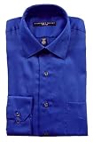 Geoffrey Beene Sateen Fitted Dress Shirt - Royal