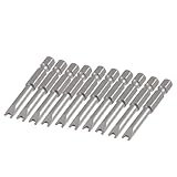 uxcell　グレー金属　六角0.64cm　長さ50mm　ビットサイズ5mm　U型ドライバービット　10 個入り