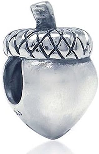 BEST SELLING Multiple Styles You Choose Sterling Charms Beads Pendents Beads On Sale Gifts (Fits Pandora, Troll, Baigi, Chamilia, Zable, &amp; Similar Bracelets Necklaces) (ACORN NUT )