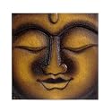 All Natural Handmade Buddha Face Picture - Brown