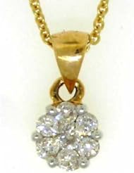 1.00CT-DIA HEART EARRING 10K Yellow-gold Real Diamond