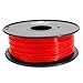 Gizmo Dorks 3mm (2.85mm) PLA Filament 1kg / 2.2lb for 3D Printers, Translucent Red