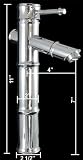 New Chrome Bamboo Vessel Sink Faucet Bathroom Faucet