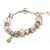 TOC BEADZ Pandora Design Pink and Gold Tone Bead Bracelet