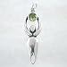Peridot Lunar Goddess Pendant in Sterling Silver, #8723