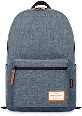 kmbuy - Vintage Linenette Style Unisex Fashion Casual School Travel Shoulder Backpack bag with laptop Compartment / 43cm*29cm*14cm (dark grey)