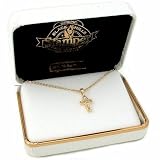 10K Stamper Black Hills Gold Diamond Cross Necklace