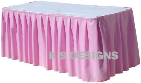 14 Foot Pleated Pink Table Skirt (Polyester)