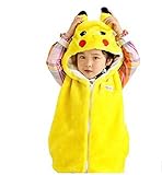 Unisex-Child Plush Animal Hoody Vest Costumes (M)Pikachu