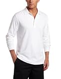 Greg Norman Men's Long Sleeve Heathered Interlock Polo