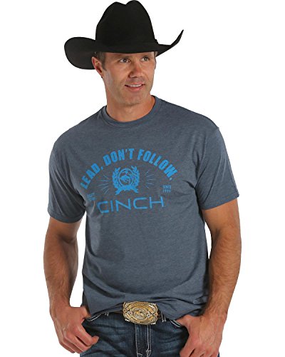Cinch Men's Short Sleeve Navy Blue T-Shirt