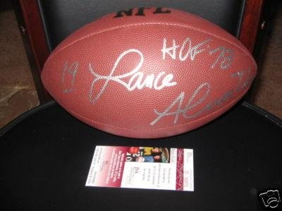 Lance Alworth Autographed Football - hof Jsa coa - Autographed Footballs