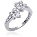 Graceful Beauty: Sterling Silver Right Hand Ring for Women with CZ Diamond
