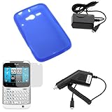 GTMax Blue Soft Silicone Case + Clear LCD Screen Protector + Car Charger +  ....