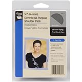 1/4" Covered All-Purpose Shoulder Pads-Black 2/Pkg