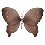 10" Brown Pink Crystal Butterfly nylon hanging ceiling wall baby nursery room wedding decor decoration