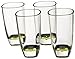 Read Living Plus Tall Acrylic Glasses with Green Square Bottom - Set of 4 Details Living Plus Tall Acrylic Glasses with Green Square Bottom - Set of 4