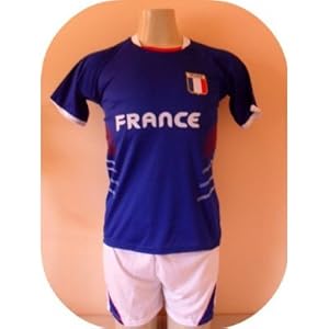 FRANCE SOCCER KIDS SET JERSEY & SHORT SIZE 10 .NEW