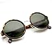 Vintage Inspired Classic Round Circle Sunglasses w/ Metal Bridge (TT-Gold / G15)