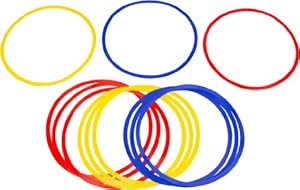 Trademark Innovations Speed and Agility Training Rings (Set of 12), Multi Color, 18-Inch