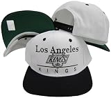 Los Angeles Kings White/Black Two Tone Plastic Snapback Adjustable Plastic Snap Back Hat / Cap