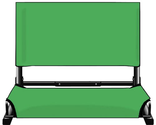 Markwort WSC1-RD Deluxe Wide Model Patented Stadium Chair, Kelly Green On Sale