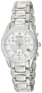 Bulova Women's 96R134 Diamond Case Mother-Of-Pearl Dial Bracelet Watch from Bulova