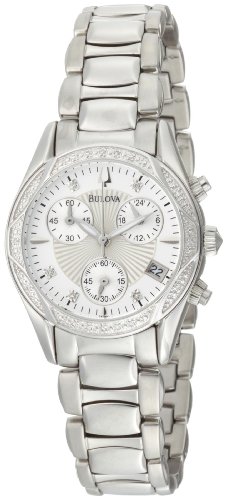 Bulova Women's 96R134 Diamond Case Mother-Of-Pearl Dial Bracelet Watch