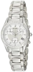 Bulova Women's 96R134 Diamond Case Mother-Of-Pearl Dial Bracelet Watch