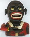 Black Americana Cast Iron Jolly Man Mechanical Bank